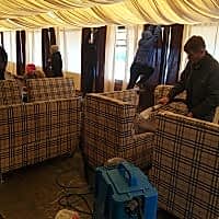 химчистка мягкой мебели ресторана Хуторок в Алматы