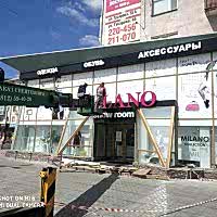 мойка фасада шоу-рум Милано в Алматы
