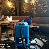 химчистка мягкой мебели ресторана Пушка в Алматы